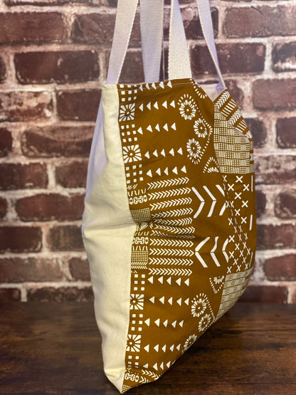 Tote bag - double face - broderie et wax