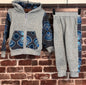 Ensemble jogging gris - Taille 24 mois - wax bleu